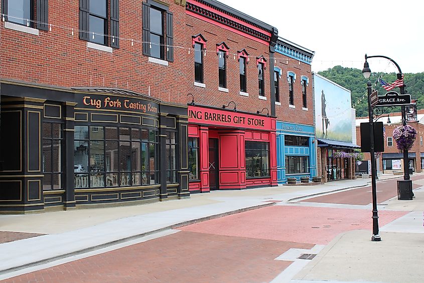 Downtown Pikeville, Kentucky, located around the University of Pikeville. Editorial credit: CodyThane / Shutterstock.com