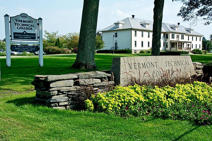 The Vermont Technical College campus in Randolph, Vermont.