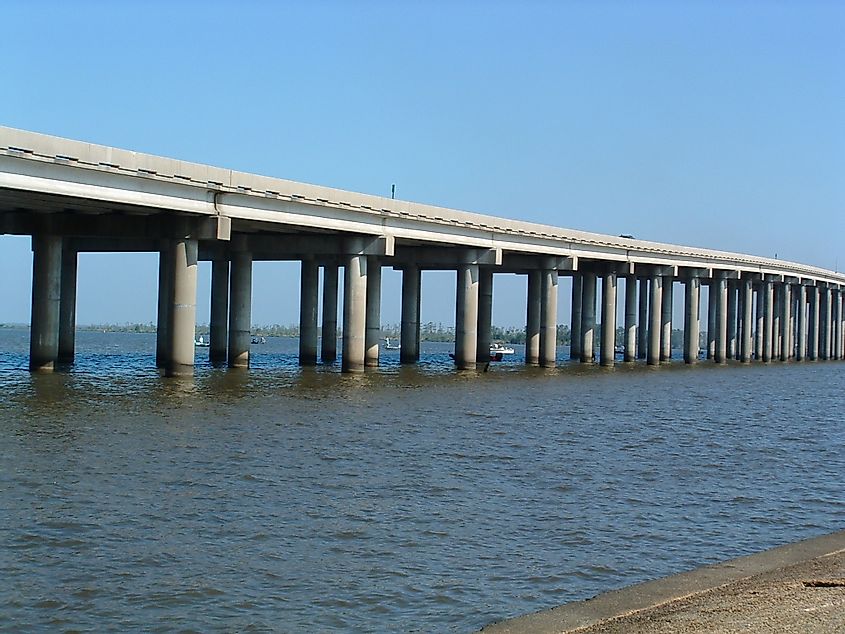  The Manchac Swamp Bridge in Louisiana
