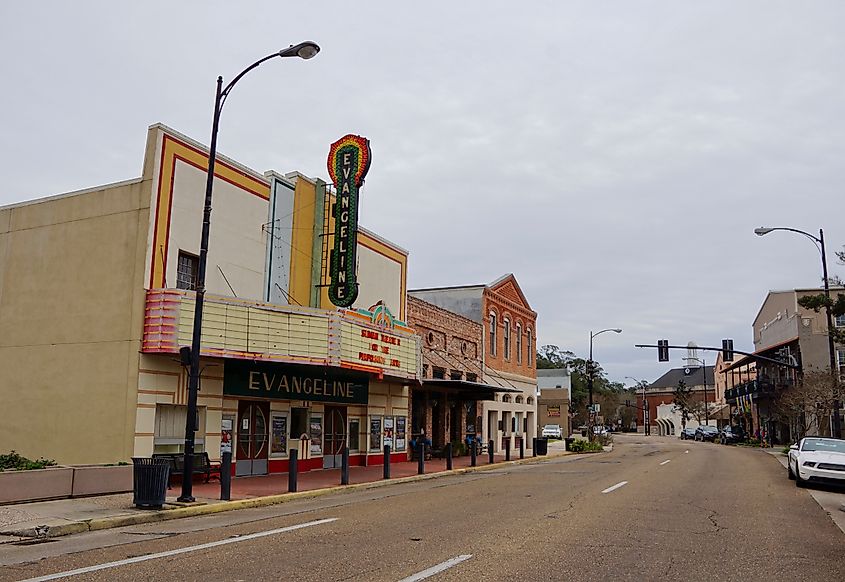 New Iberia, Louisiana, USA: The Evangeline Theater.