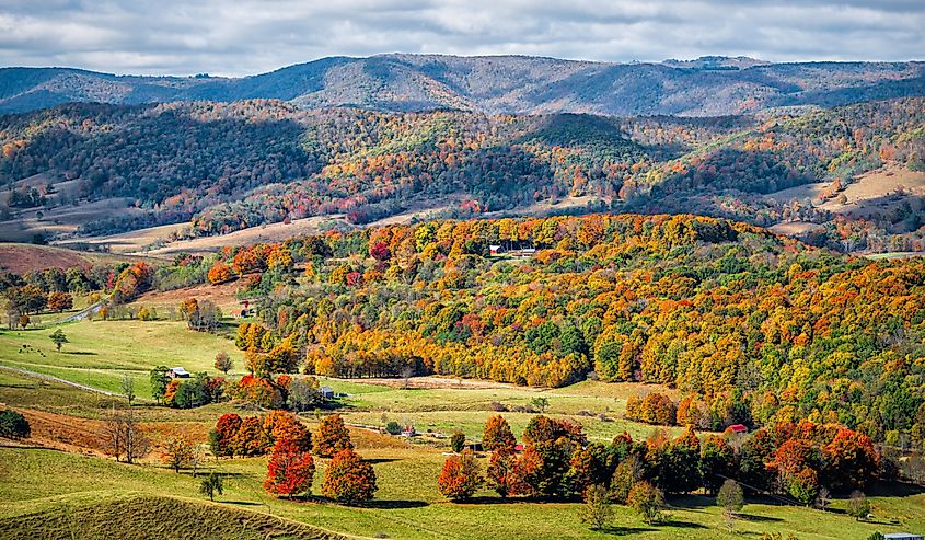 Fall in Monterey and Blue Grass, Highland County, Virginia