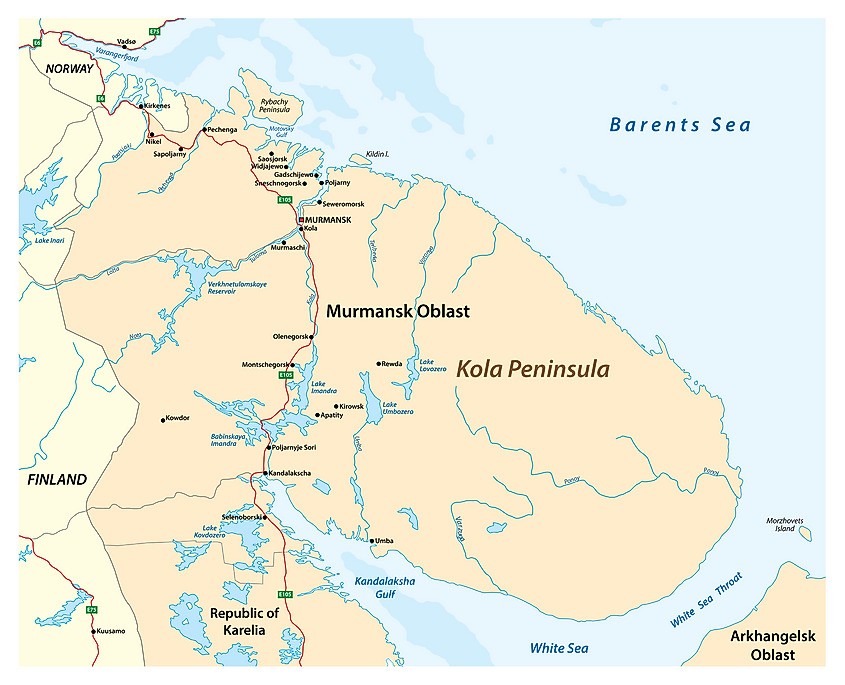Kola Peninsula Map