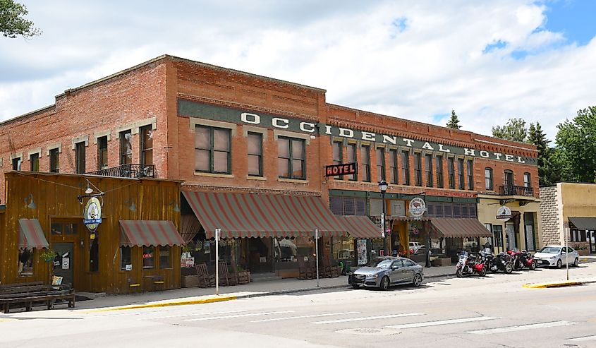 The facade of the Occidental Hotel in Buffalo, Wyoming.