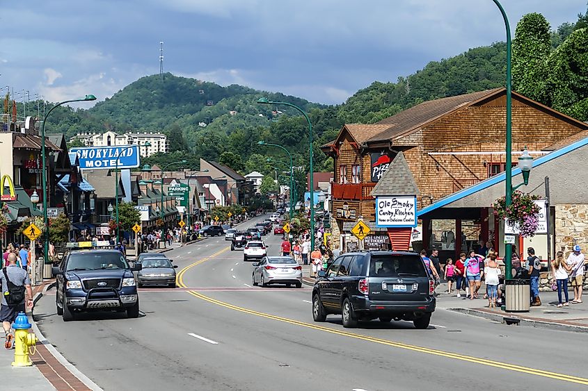 Downtown Gatlinburg, Tennessee.