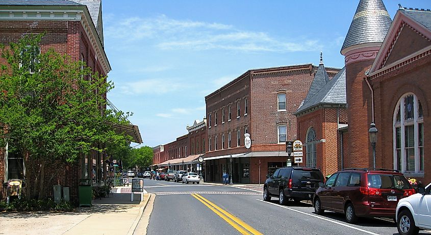 Downtown Berlin, Maryland. Image credit: Squelle via Wikimedia Commons.