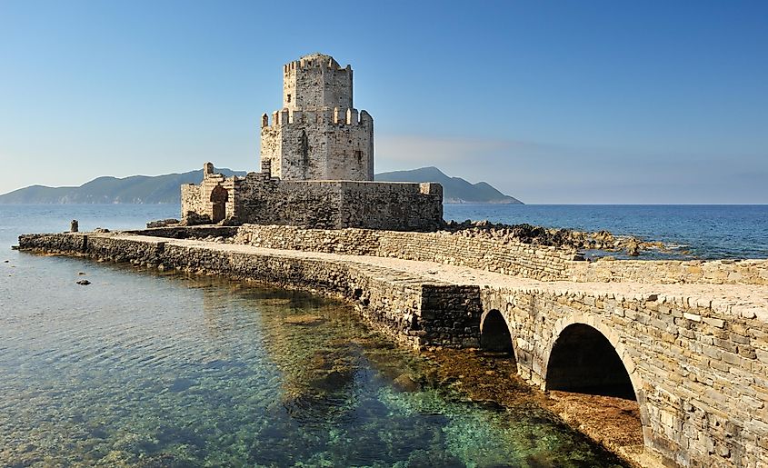 Watchtower of the medieval castle of Methoni,