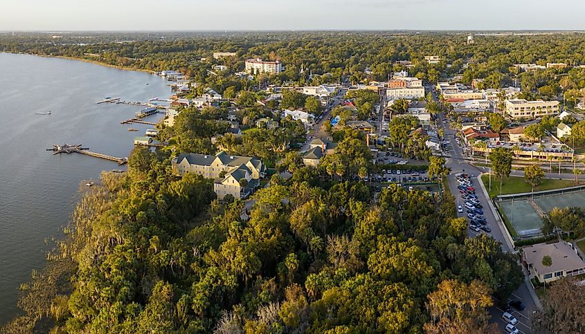 Aerial view of Mount Dora, Florida.