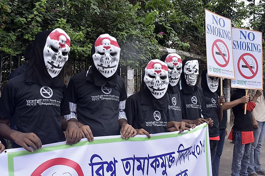 Anti tobacco march in Bangladesh