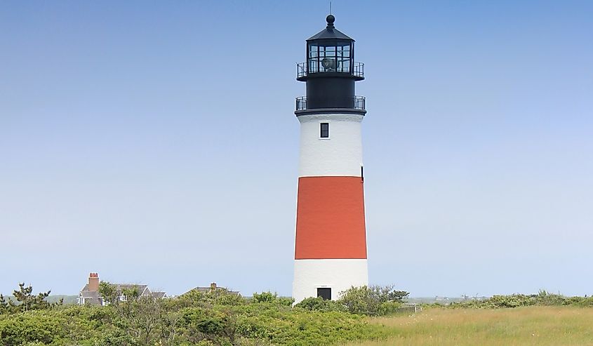 Sankaty Lighthouse in Siasconset on Nantucket Island, Massachusetts.