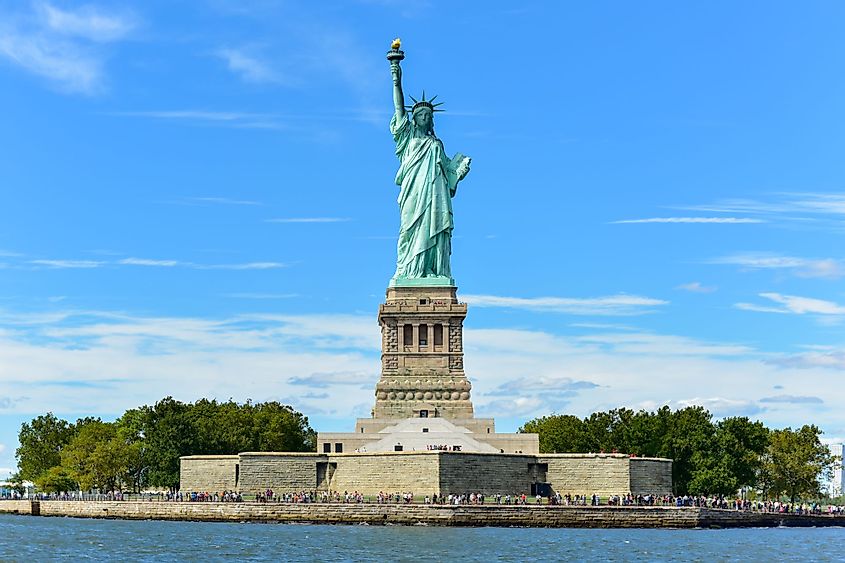 View of Statue of Liberty from Liberty Harbor