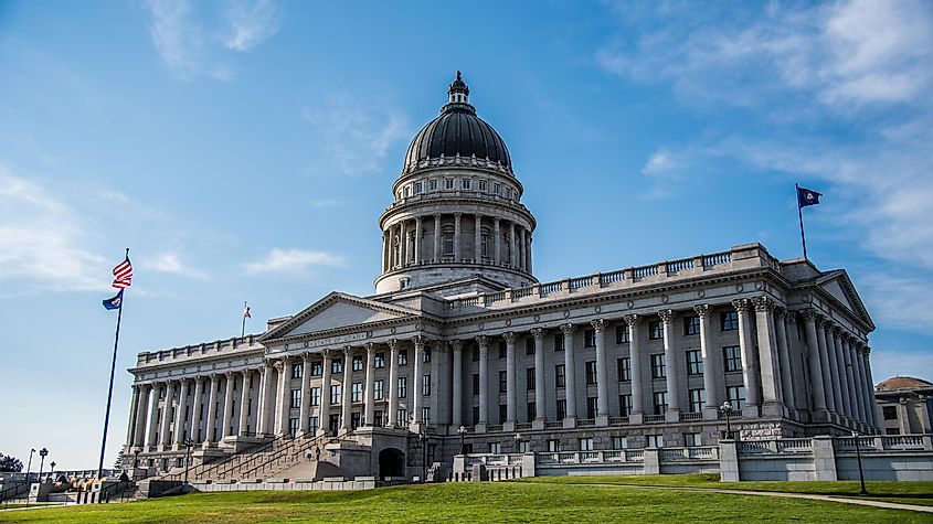 The US State Capitol building in Salt Lake City.