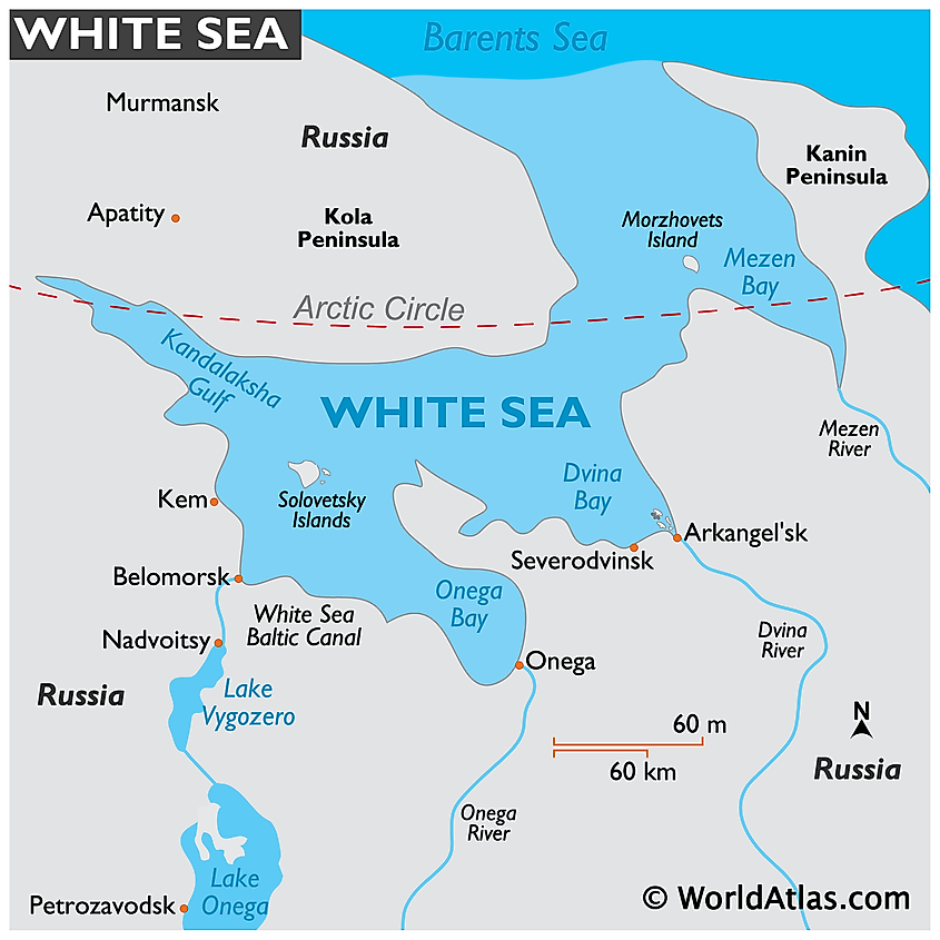 Map of the White Sea
