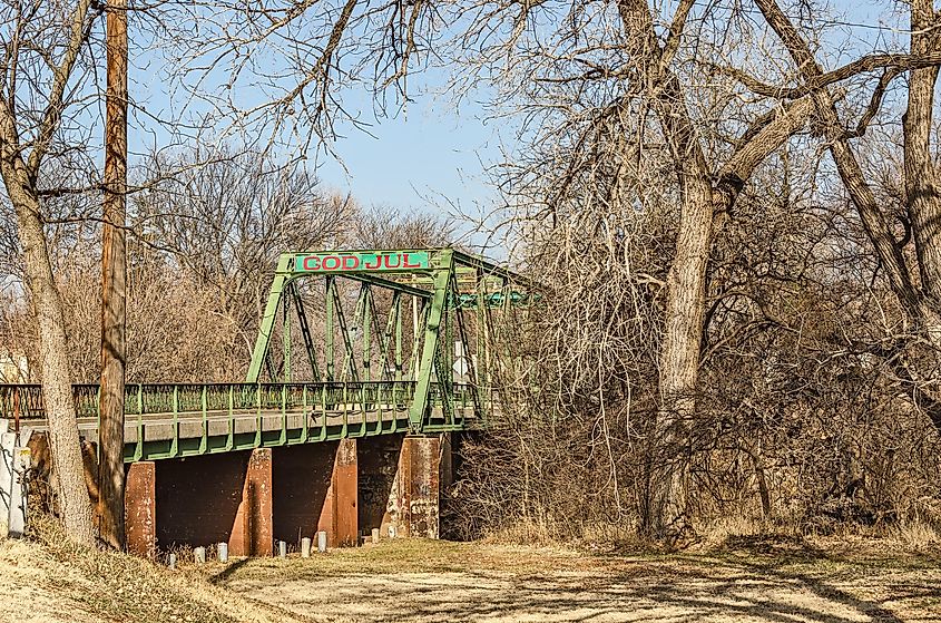 Old bridge in Lindsborg, Kansas, built in 1914.