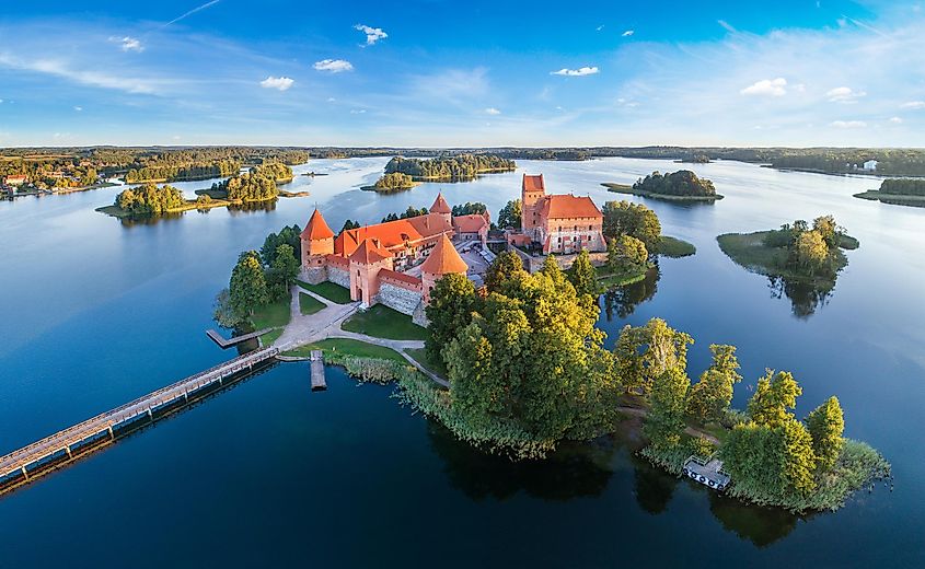 Trakai Island Castle - one of the most popular tourist destination in Lithuania. Image used under license from Shutterstock.com.