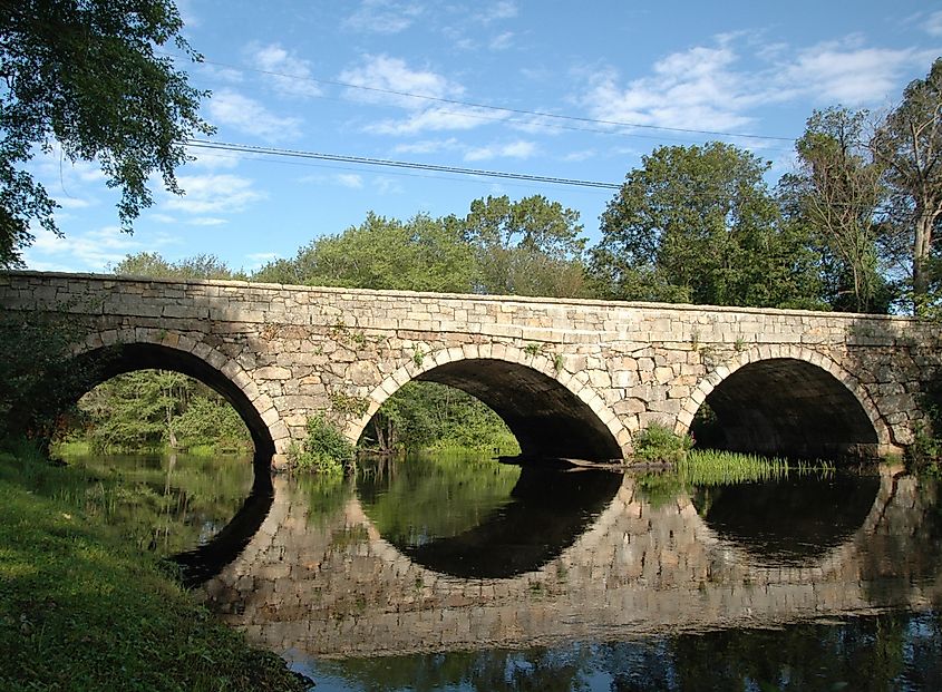 Mill Road Bridge, over the Ipswich River at the Hamilton/Ipswich line, Massachusetts
