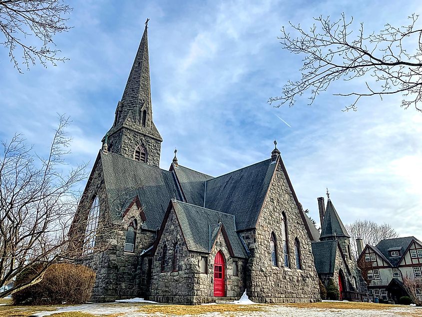 The historic Episcopal Church of St. Mary in Cold Spring, New York.