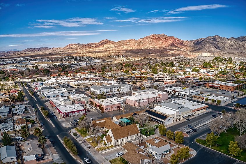 Aerial view of Boulder City, Nevada.