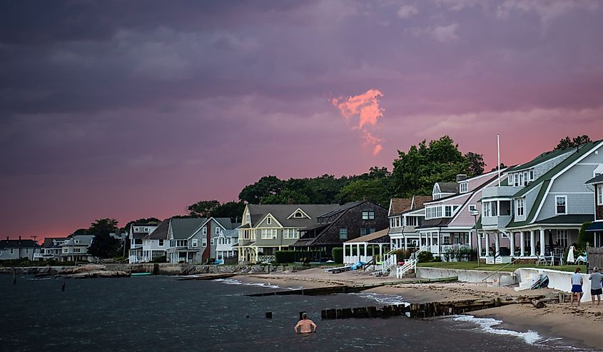 Madison, Connecticut, from East Wharf Beach.