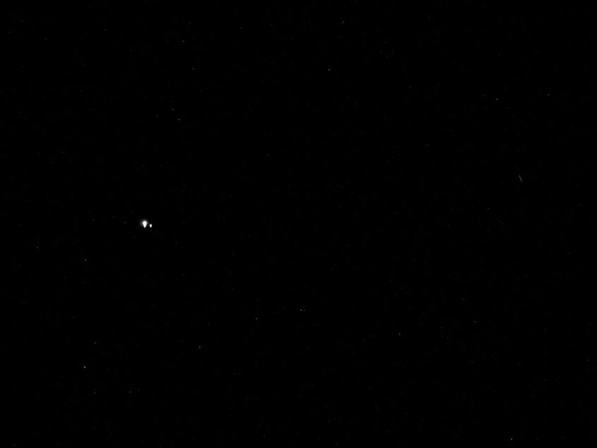 MESSENGER was at a distance of 98 million kilometers (61 million miles) from Earth when this picture was taken of Earth and the Moon.
