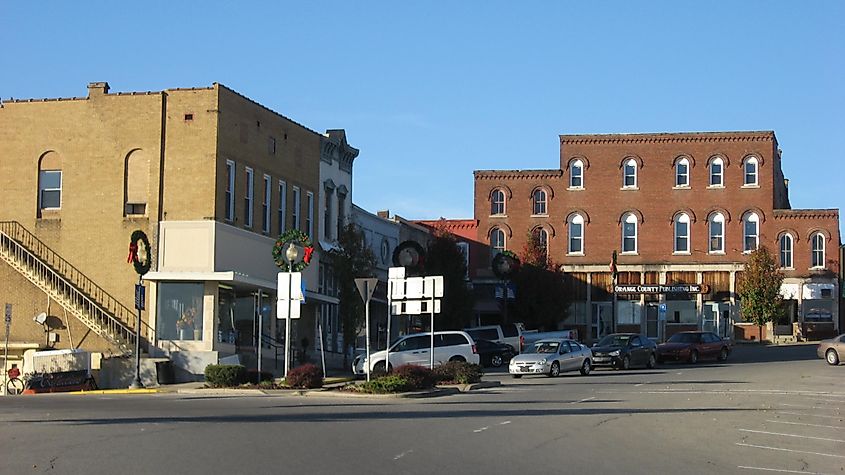 These buildings are part of the Paoli Historic District.