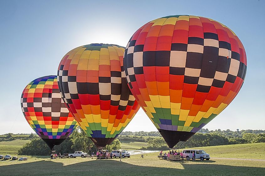 Hot air balloons at Indianola, Iowa.
