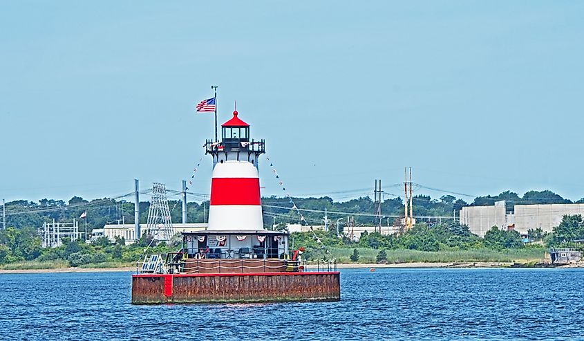 Borden Flats Light is a historic lighthouse on the Taunton River in Fall River, Massachusetts