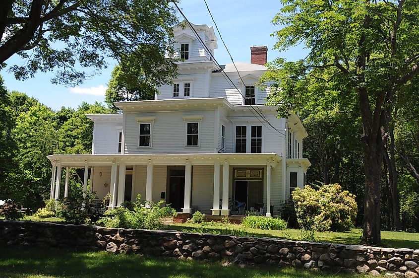 David Baker Estate in North Kingstown, Washington County, Rhode Island, features a Second Empire-style house with historical significance.