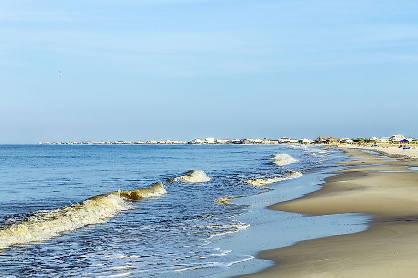 A beautiful beach at Dauphin Island. Editorial credit: travelview via Shutterstock.