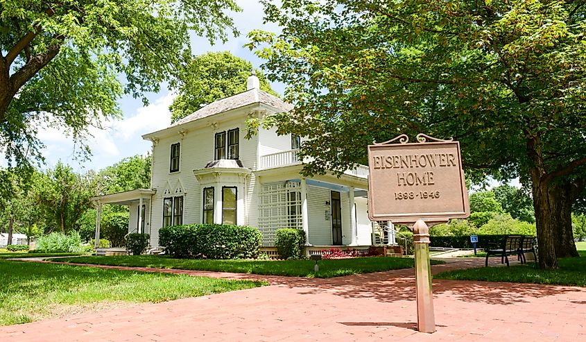 The childhood home of President Eisenhower in Abilene, Kansas.