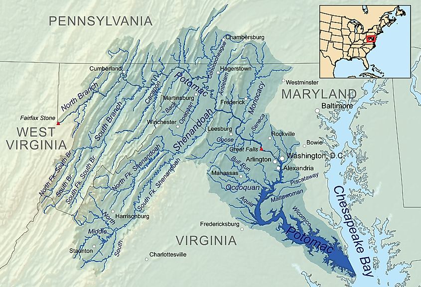 Potomac River drainage basin.