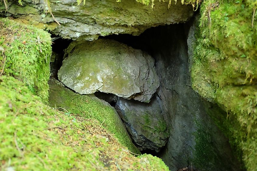 A talus cave. 