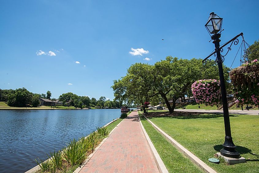 Park in spring in Natchitoches, Louisiana