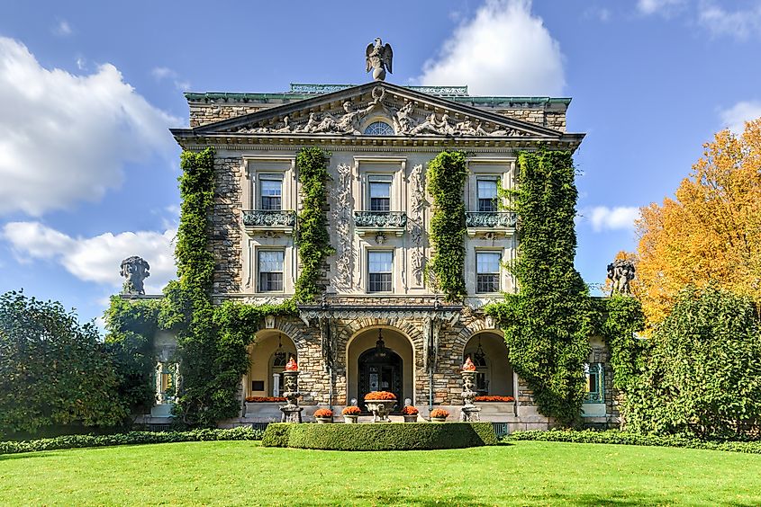 The historic Kykuit Mansion of the Rockefeller Estate in Sleepy Hollow, New York.
