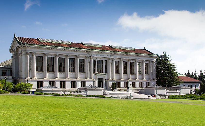 The University Library on the campus of the University of California, Berkeley.