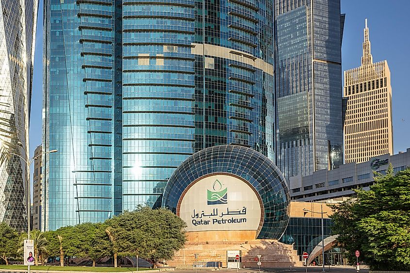 Qatar Petroleum (QP) is a state owned petroleum company in Qatar. Editorial credit: Gordon Bell / Shutterstock.com
