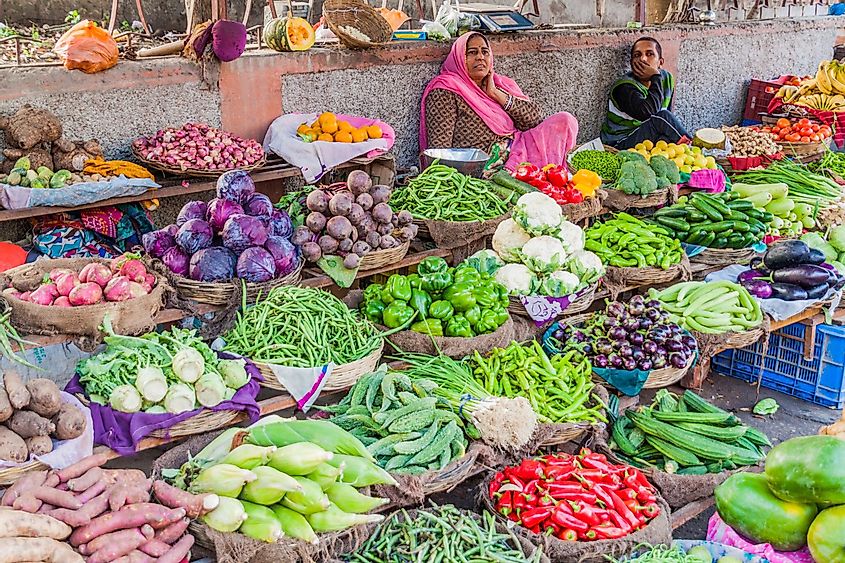 India vegetable market