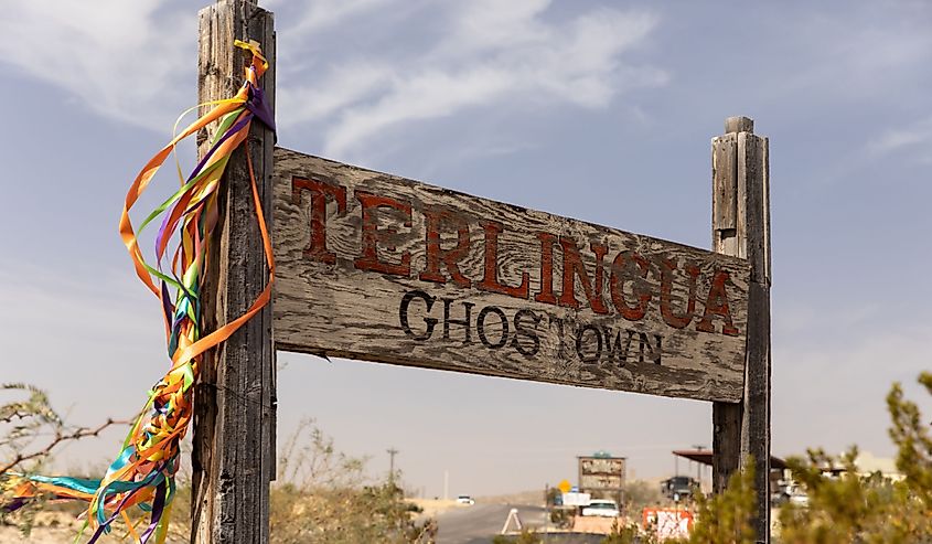 Terlingua Ghost Town sign in Texas