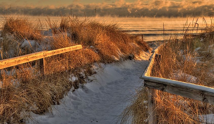 Park Point is a seven mile long White Sand Beach in Duluth, Minnesota on Lake Superior