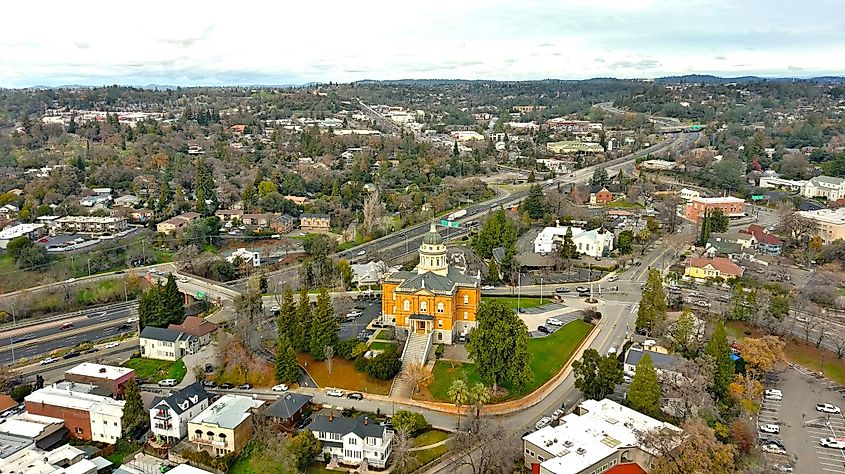 Aerial view of Auburn, California. 