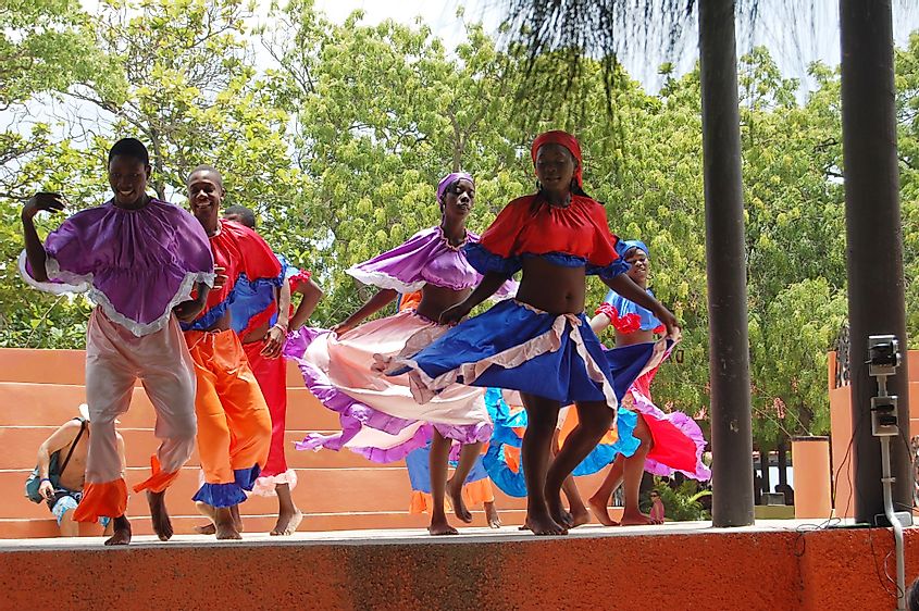 Jamaican dancers in Falmouth, Jamaica