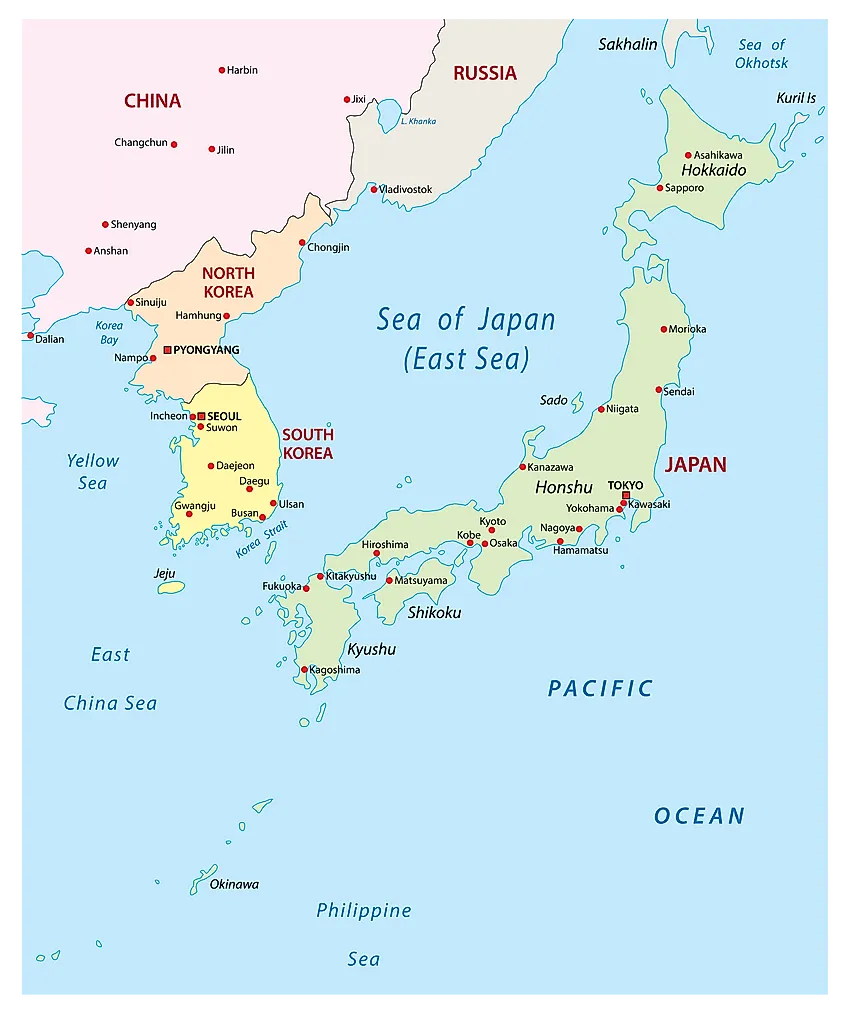 Sea of Japan map