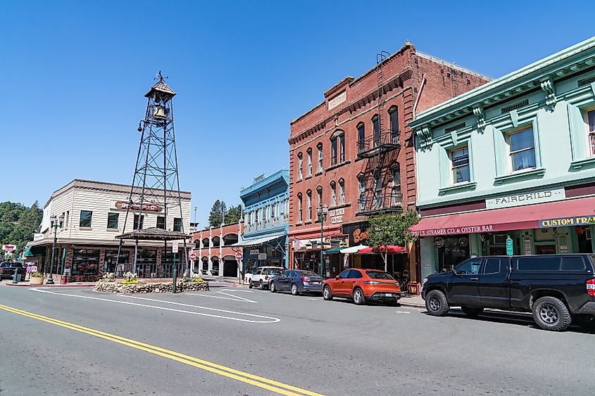 The main street of Ferndale, California. Editorial credit: Bob Pool / Shutterstock.com