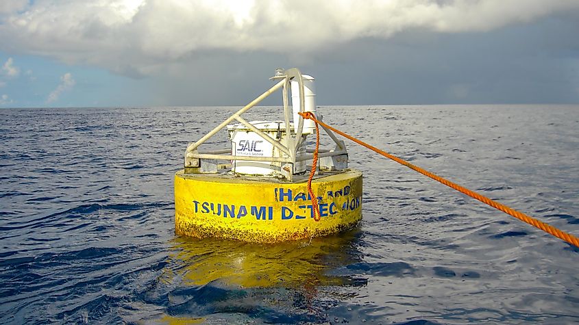 tsunami detection buoy floats in the Andaman sea