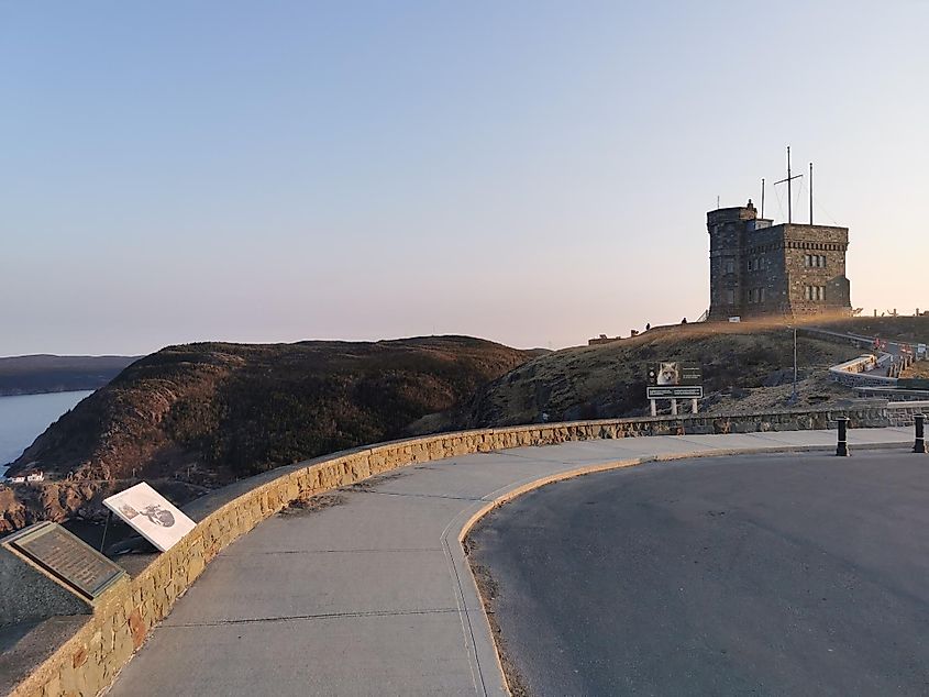 The stone Cabot Tower atop Signal Hill in St. John's, Newfoundland