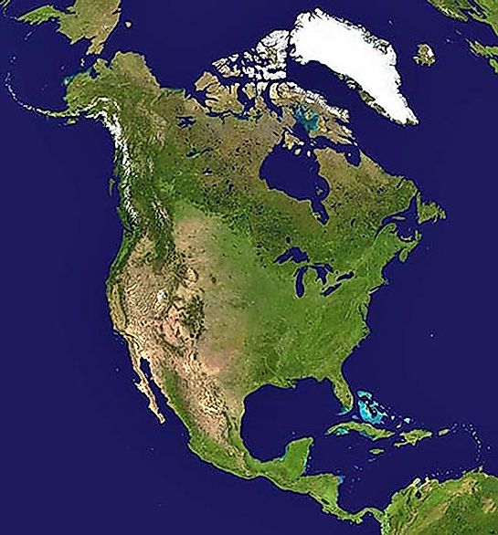 north america satellite view