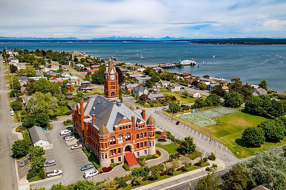 Aerial view of Port Townsend, Washington.