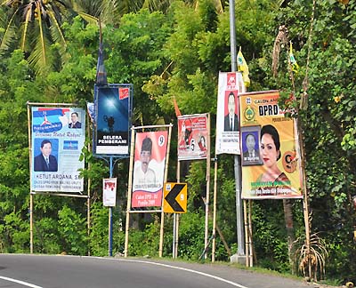 political signs bali