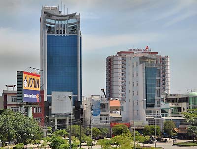 modern saigon buildings