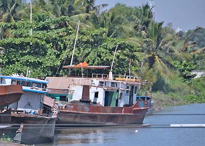 boats on the Saigon River