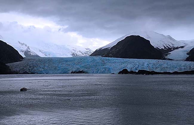 chile, amalia glacier, landscape